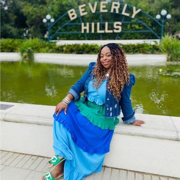 Brand New! Ivy Street Orange Multi Tiered dress with Ties at Shoulder Size 3X - Picture 5 of 11